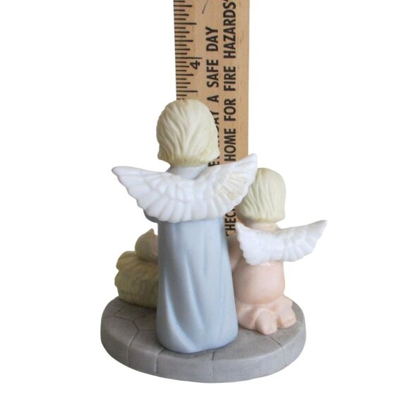 Lefton Angels & Baby Jesus Nativity Scene Figurine - VTG Christopher Collection - Picture 7 of 8